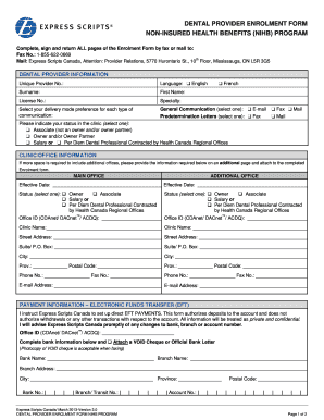 Nihb Dental Provider Enrollment Form