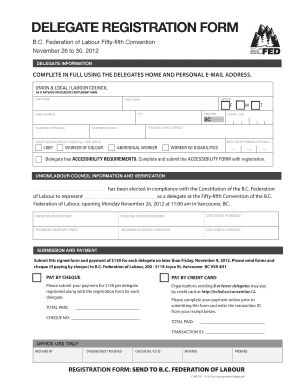 Labour Registration Form