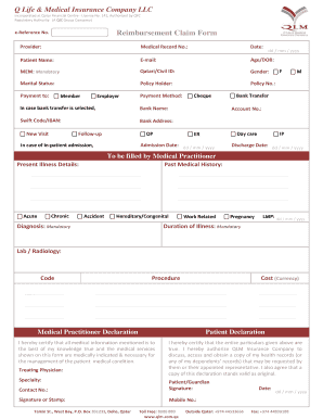 Qlm Claim Form