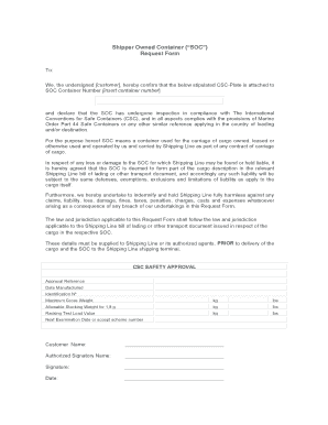 SOC Request Form Atozcontainers Be