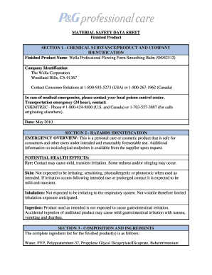 Wella Fill Chart  Form