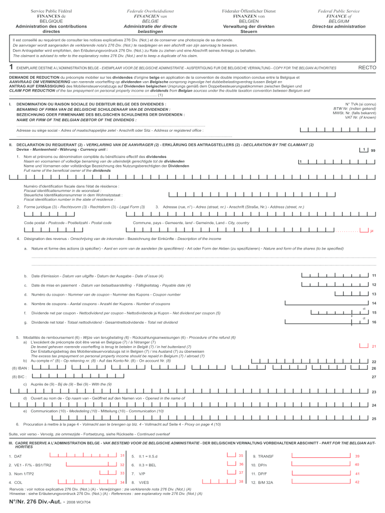  Nr 276 Div Aut Form 2008