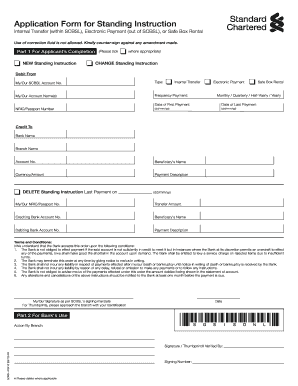 Kina Bank Standing Order Form