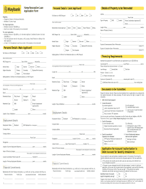 Maybank Renovation Loan  Form