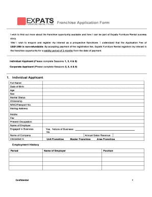 Franchise Application Form