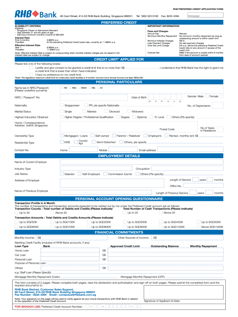 Rhb Bank Statement Fill Out And Sign Printable Pdf Template Signnow