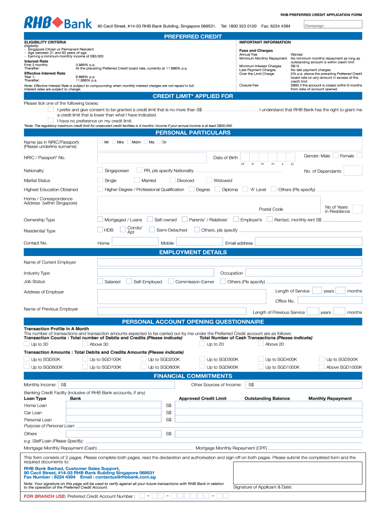 Forgot Username Rhb  Form