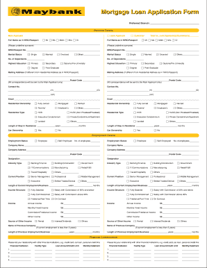 Maybank Housing Loan Application Form