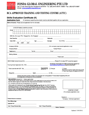 Bca Coretrade Result  Form