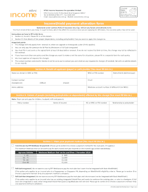 Ntuc Payment Alteration Form