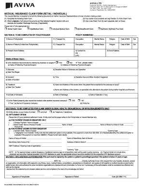 Aviva Singapore  Form