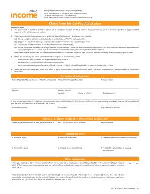 Ntuc Co Pay Assist Plan  Form