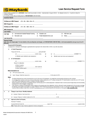 Service Request Form Maybank