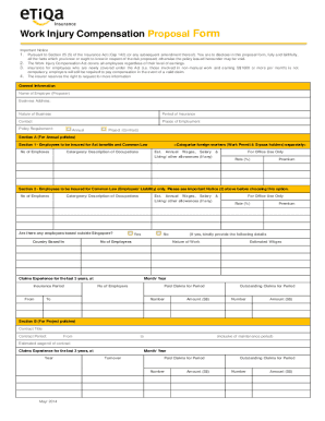 Directorate of Insurance Proposal Form