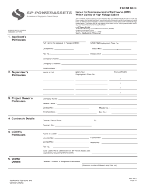 Notice for Commencement of Earthworks Nce  Form