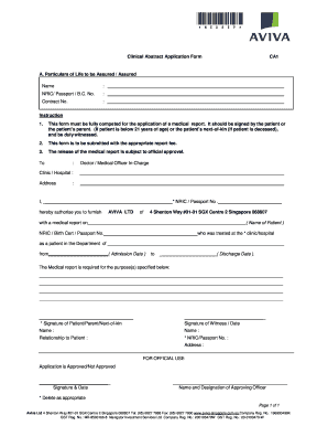 Medical Abstract  Form