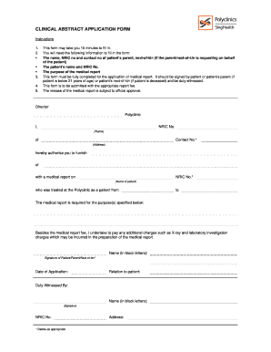 Clinical Abstract  Form