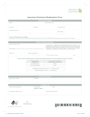 Prudential Rewards Redemption  Form