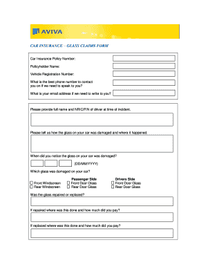Aviva Health Insurance Papers  Form