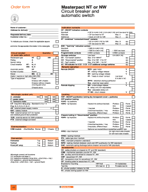 Masterpact Nt Nw Order Form