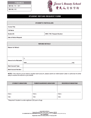 Refund Request Form