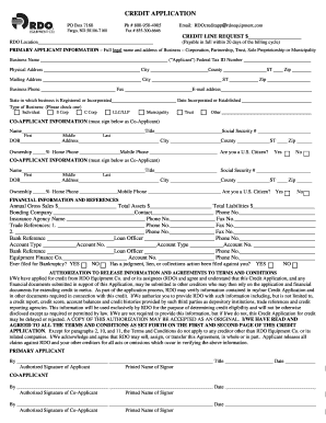 Rdo Application Form