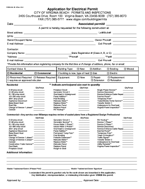 Electrical Permit Example  Form