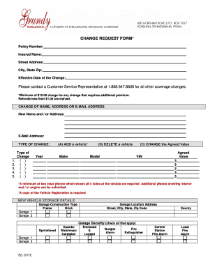 CHANGE REQUEST FORM* Grundy Worldwide