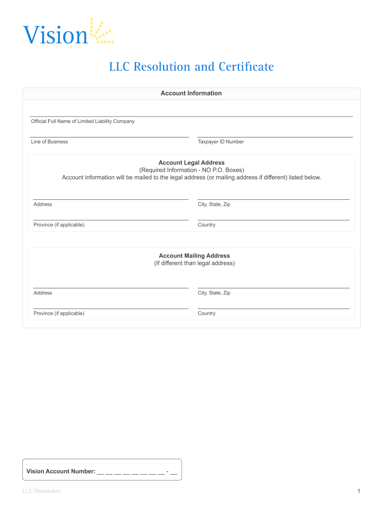  Llc Resolution Form 2008-2024