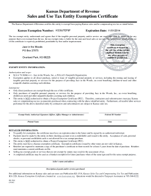 Jazz Tax Certificate  Form