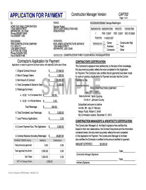 APPLICATION for PAYMENT PEM Software Systems  Form