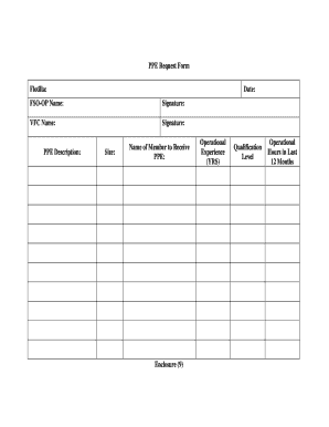 Ppe Order Form Template