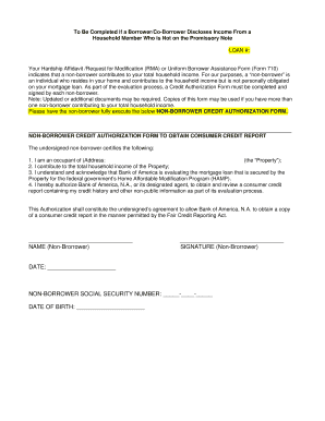 Borrower Assistance Form 710 Indicate a Non Borrower Contributes to Your House Fillable and Printable