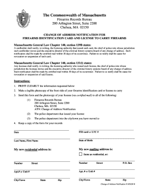 Mass Ltc Change of Address  Form