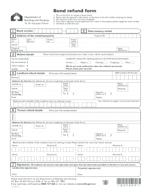 Bond Refund Form