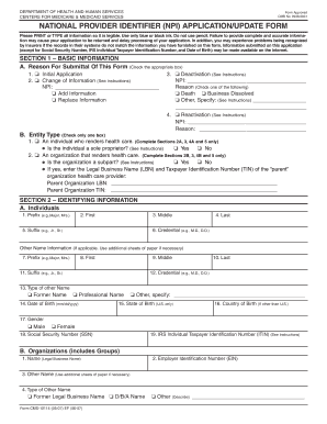  National Provider Identifier Npi Application Update Form 2021-2024