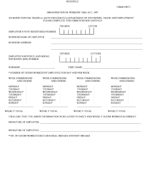 OWT1 Form PDF Format StaffOrg Com