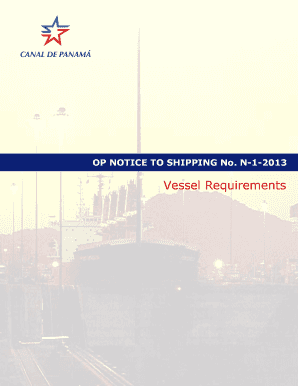 Op Notice to Shipping No N 1  Form