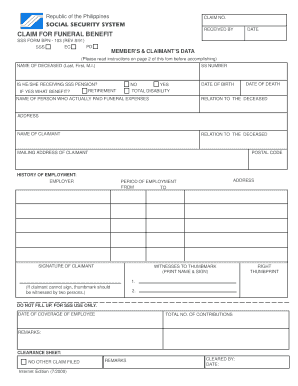 Bpn 105 Report of Death  Form