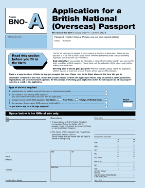 Bno Application  Form