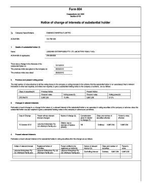 604 Act Form