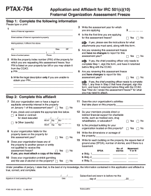 Ptax 764 Online Form