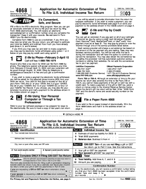 Irs Tax Form 4868 Extension Printable
