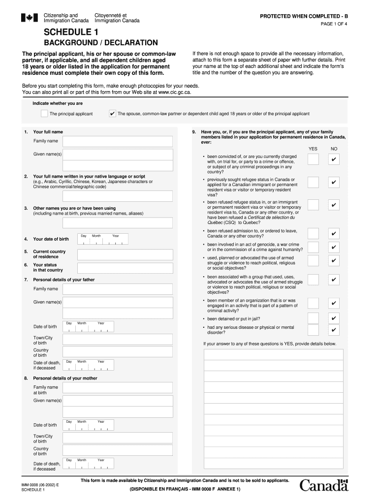 Imm 0008 Form