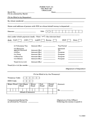 Vat Challan Form