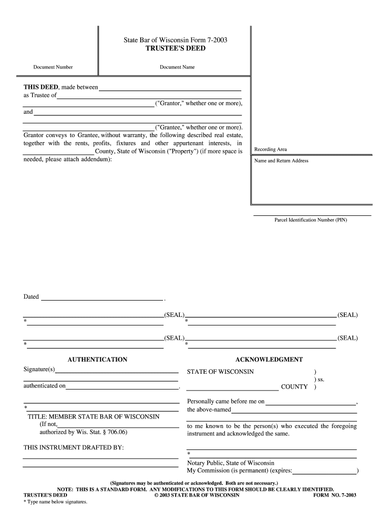  Wisconsin Form 7 2003-2024