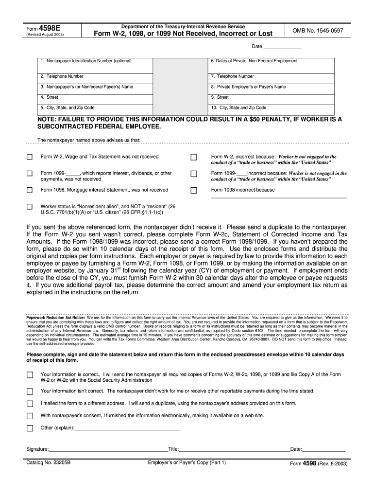 2021 4598-E form