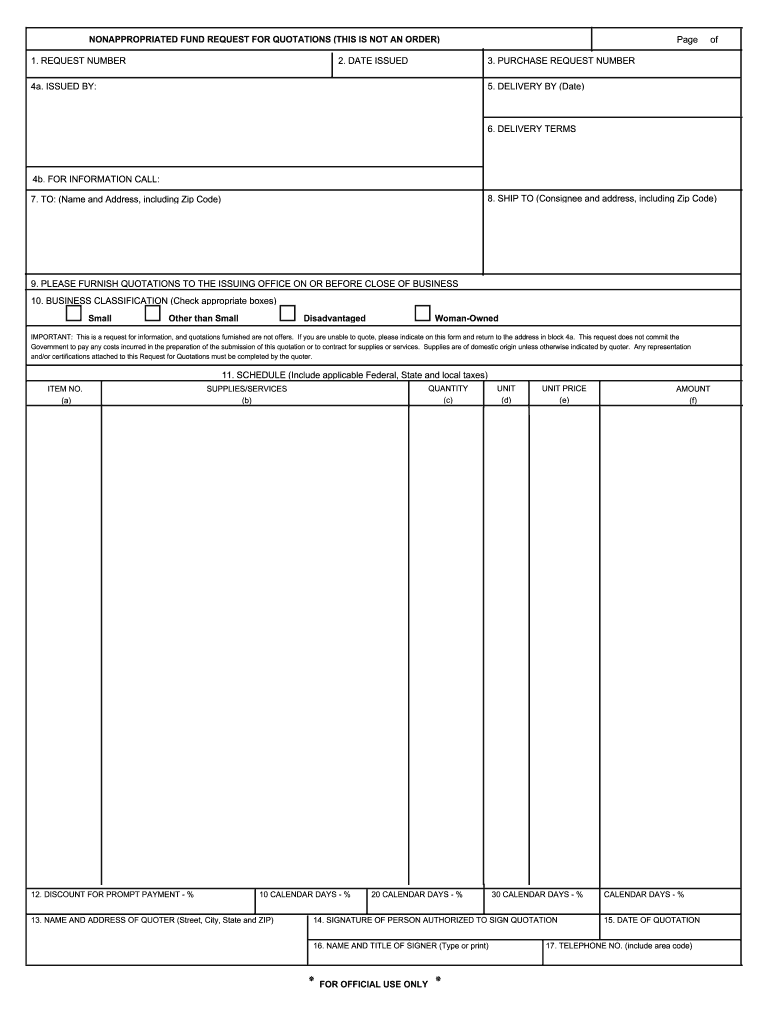 Rfq Form