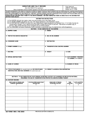 Dd 1907  Form