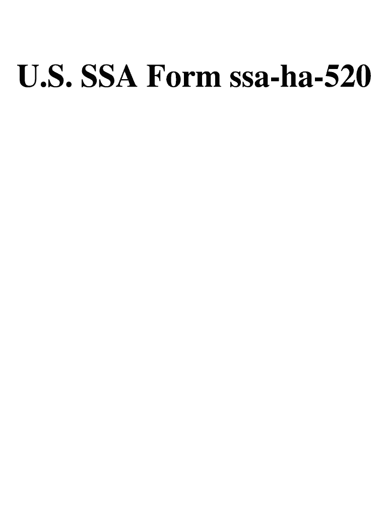 Socialsecurity Gov Ha 520  Form